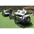 Hot Sale New Design Wicker Synthétique PE Poly rotin Sofa set mobilier de jardin Tout le temps